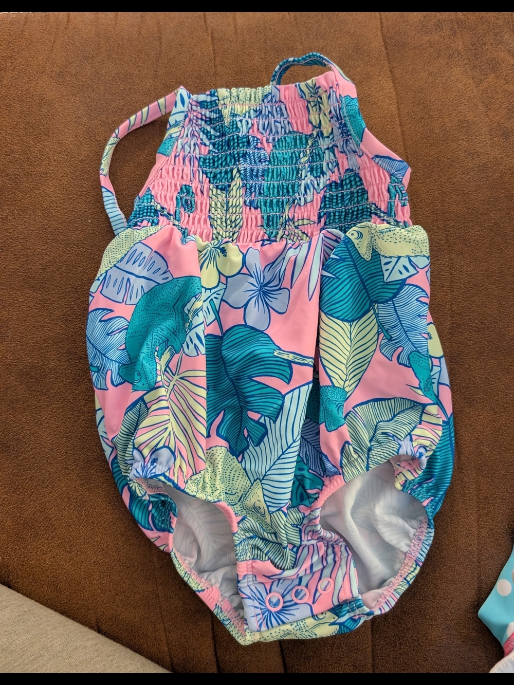 Carter's Pink Tropical Floral One-Piece Swimsuit
